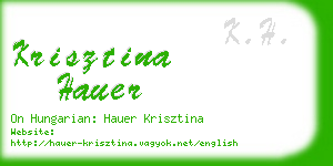 krisztina hauer business card